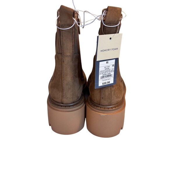 Universal Thread Women’s Memory Foam Tan Kyrie Boots Size 6.5 Faux Suede - Picture 3 of 12